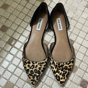 Steve Madden calf hair leopard shoes size 9.5